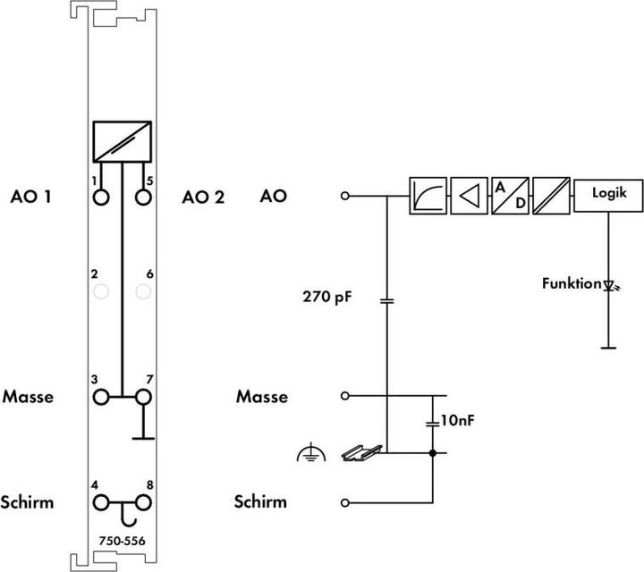 Produktbild Wago Analoges I/O-Modul DC Serie 750 24V 750-556