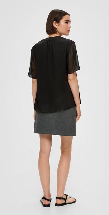 Produktbild S.Oliver Bluse Bluse mit V-Ausschnitt (38)