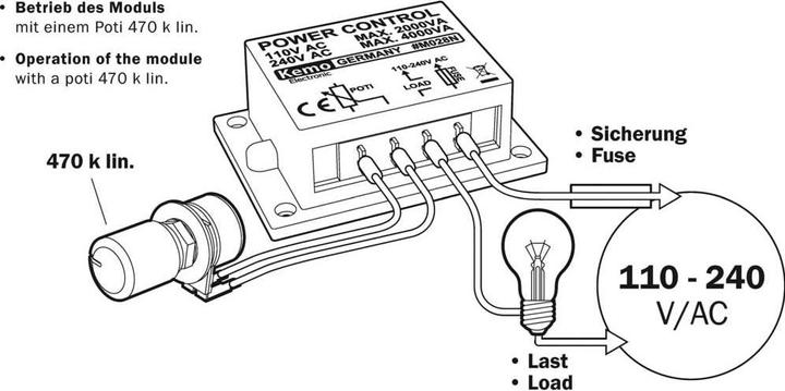Actual product image Kemo Power regulator module M028N