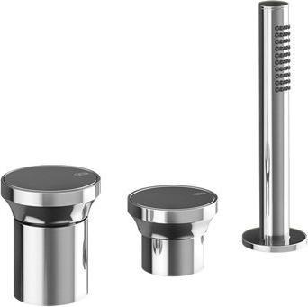 Produktbild Gessi Origini 3-Loch-Wannenarmatur, mit Umsteller, Schlauch, Handbrause, 2-Wege, Wannenrandmontage