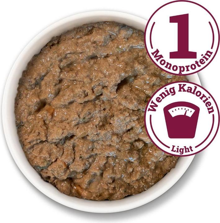 Produktbild Herrmanns Nassfutter Leicht Bio Pute mit Zucchini und Apfel (Senior, Adult, Junior, 1 Stk., 150 g)