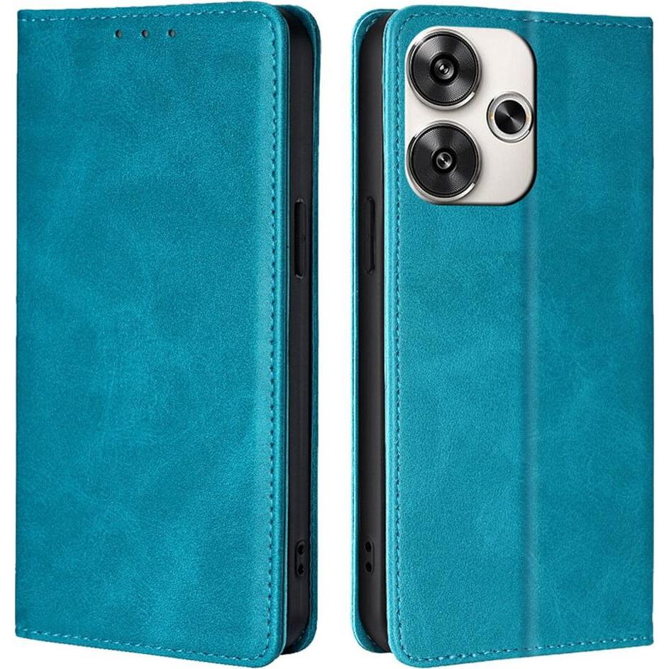 Cover-Discount Xiaomi Poco F6 - Stand Flip Case Hülle (Xiaomi Poco F6), Smartphone Hülle, Blau