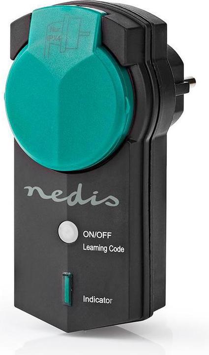 Actual product image Nedis RF Plug Outdoor IP44 ON/OFF RF Mesh Range Extension Schuko Type F 3680 W Green/S