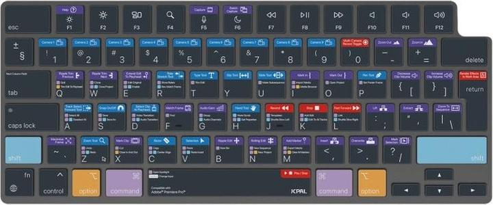 JCPAL Verskin Premiere Pro Shortcuts Keyboard Cover pour MacBook Pro 14"/16" (M1 2021/M2 2023), MacBook (DE)