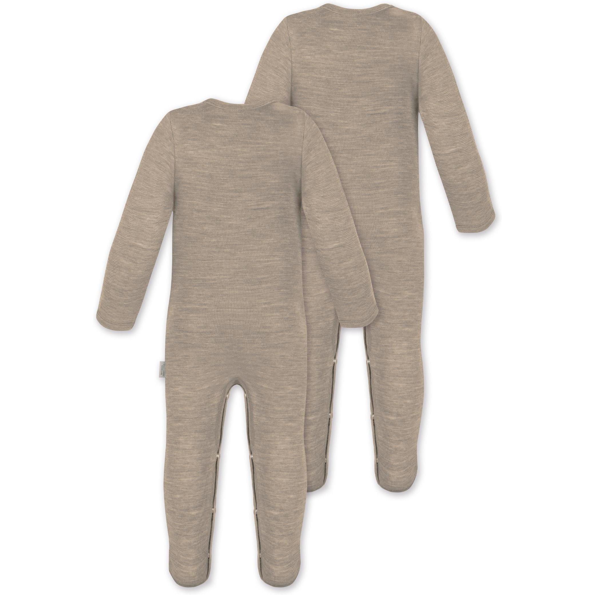 Thumbnail - Normani, Herren, Strampler, 2er Pack Baby Merino Strampler „Levin" - 9411, Beige, (68)