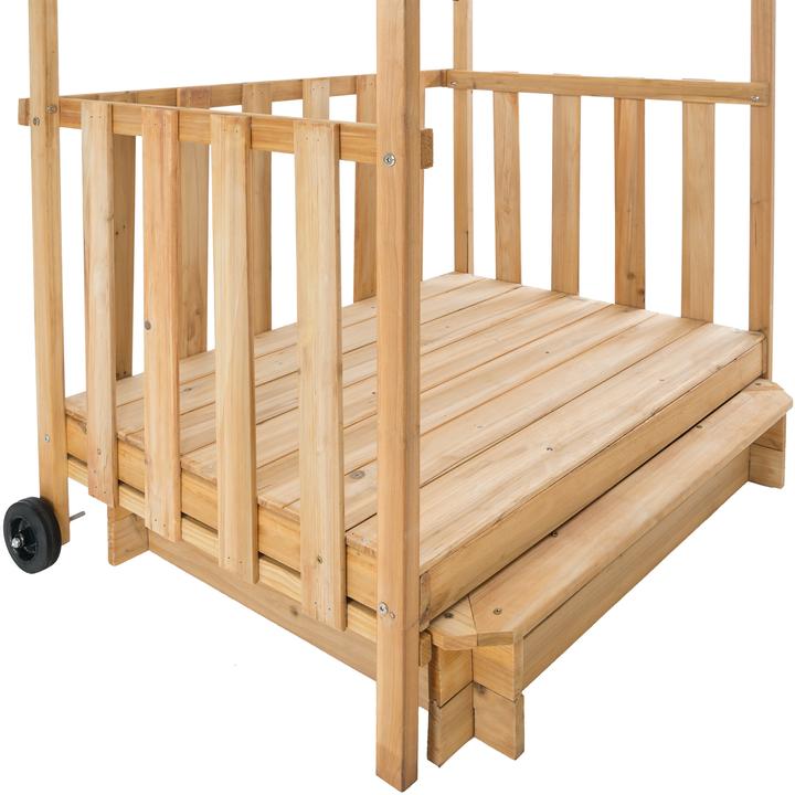 Actual product image tectake Sandpit with play deck and canopy Gretchen