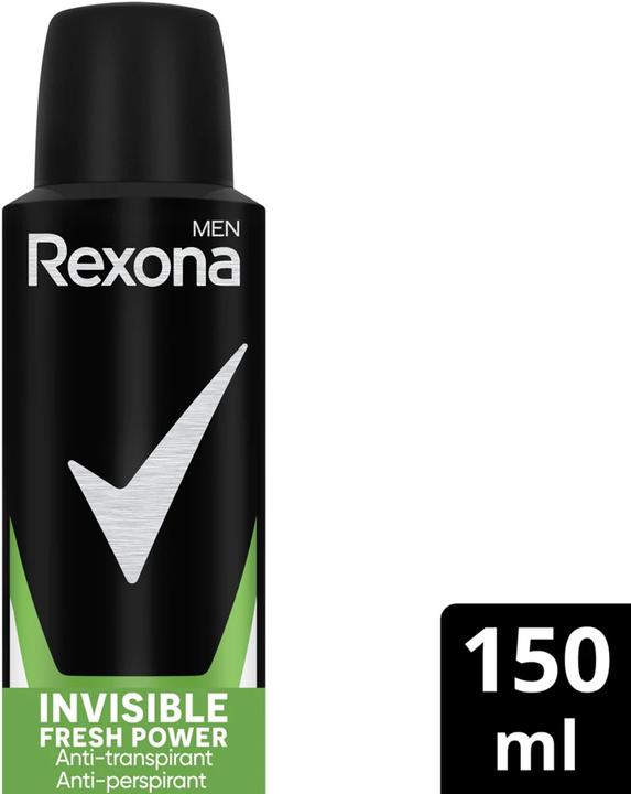 Actual product image Rexona Men Invisible Fresh Power - Antiperspirant spray for men 150ml (M) (Spray, 150 ml)
