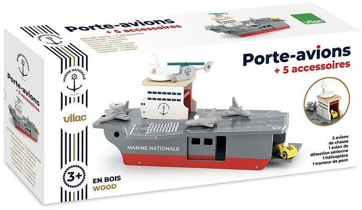 Actual product image Vilac Aircraft carrier + accessories - Marine national