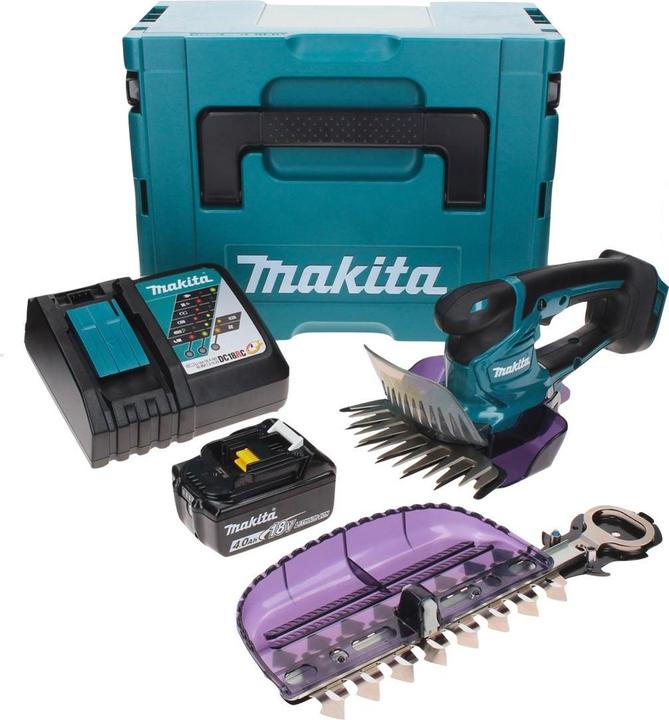 Produktbild Makita DUM 604 RM1XJ Akku Grasschere 18 V mit Gras- und Strauchscherblatt + 1x Akku 4,0 Ah + (Akkubetrieb)