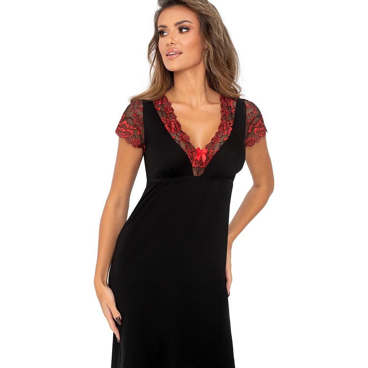 Donna, Pyjama, Nachthemd, Schwarz, (36)