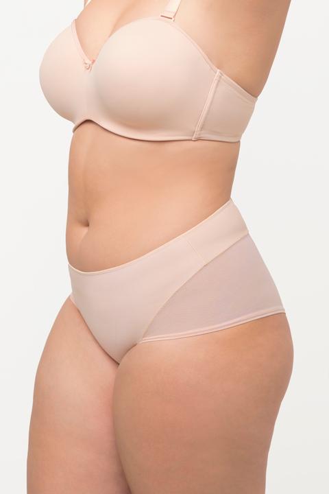 Image du produit Ulla Popken Culotte maxi aspect string à empiècements en mesh sur le côté (62)