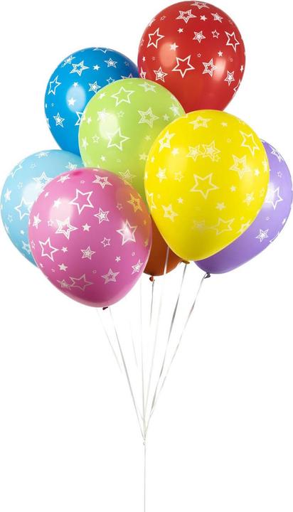 Actual product image Globos Europe Balloons Stars Mix Colours 30cm, 8pcs. (8 x)