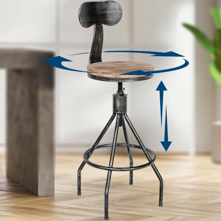 Produktbild CLP Barhocker Hanam, antik silber