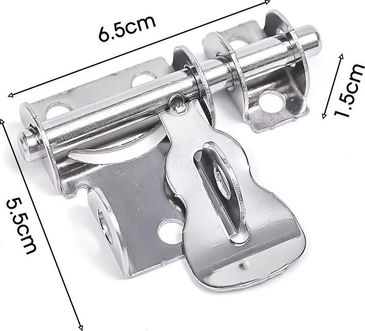 Image du produit Qmexa Stossriegel mit Sicherheitsüberfalle M3, Gartenhaus/Stall/Tor (Boulon de verrouillage droit, 1 pcs)