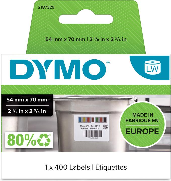 Immagine prodotto Dymo Etichette per LabelWriter 54 x 70 mm, 400 etichette