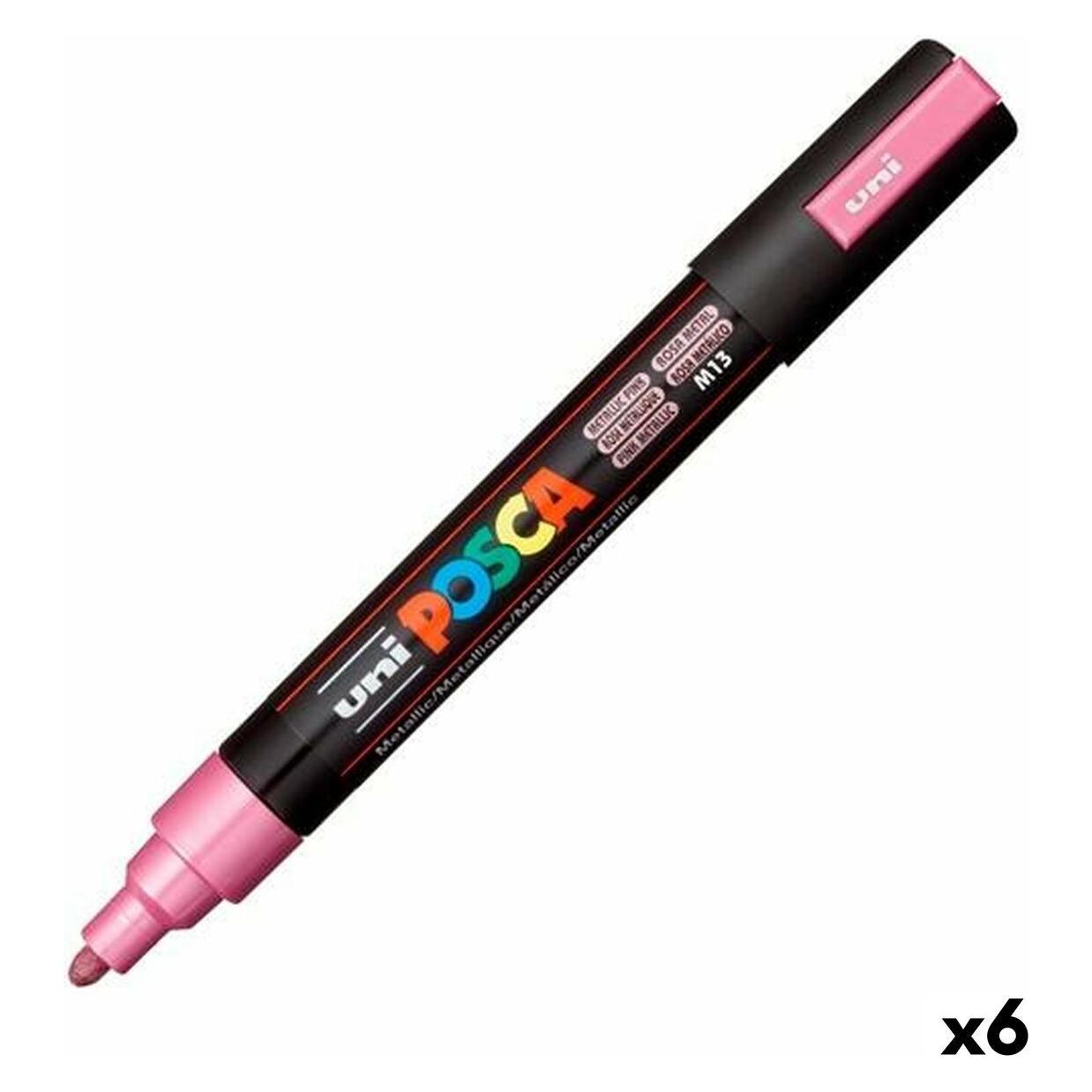 Uni-ball, Marker, Osama Pak 6 PoscaPen Roze (6 x)