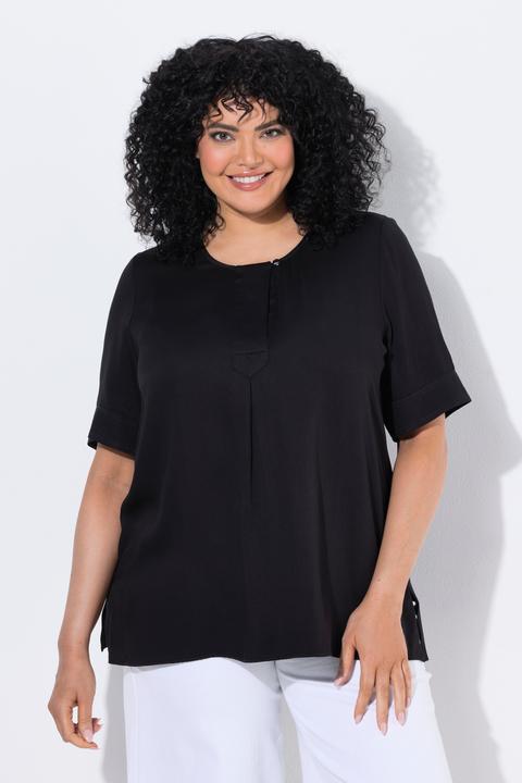 Image du produit Ulla Popken Blouse, tombé fluide, manches courtes (46)