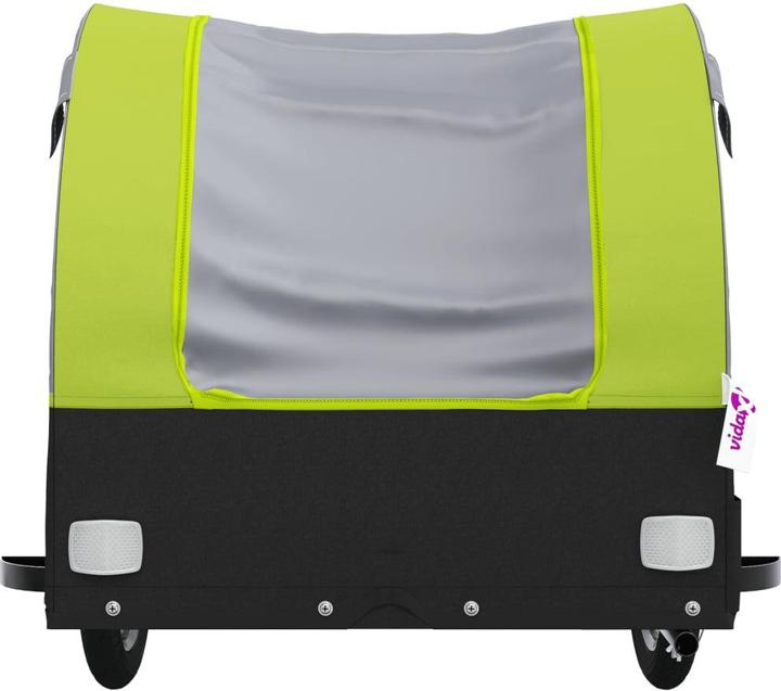 Produktbild VidaXL Fahrradanhänger Schwarz und Grün 45 kg Eisen,Farbe