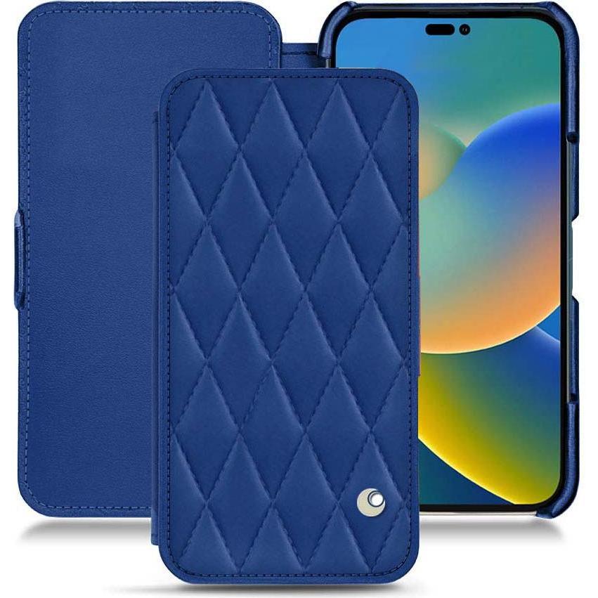 Noreve Lederschutzhülle horizontal (Apple iPhone 14), Smartphone Hülle, Blau