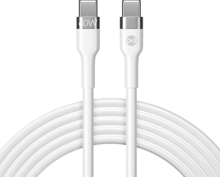 Produktbild Forever Flexibles Kabel USB-C - USB-C 2,0 m 60W weiss (2 m, 60 W)