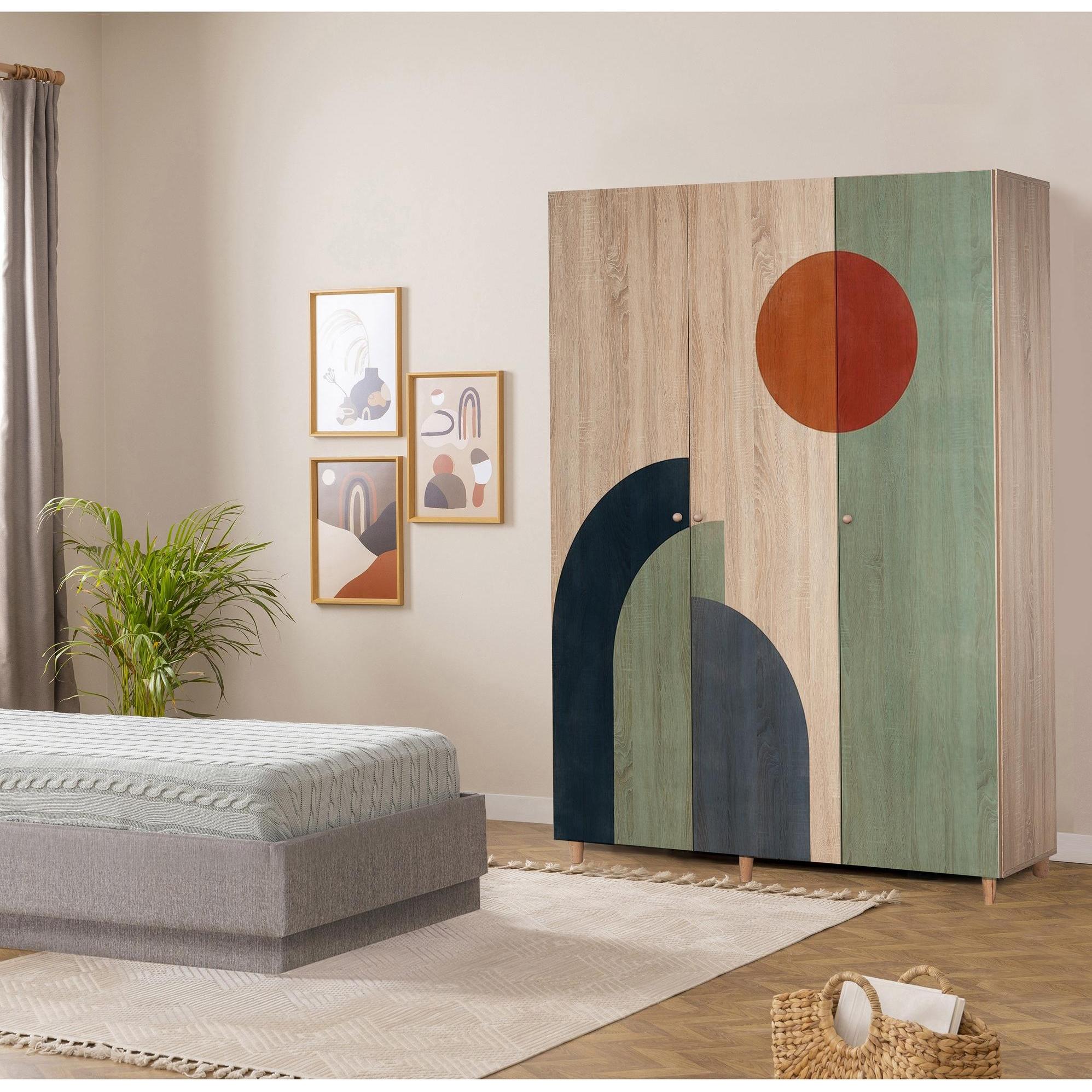 Thumbnail - Homitis, Kleiderschrank, Lena (135 x 192 x 52 cm)