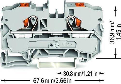 Image du produit Wago Borne de passage 10 mm Push-In
