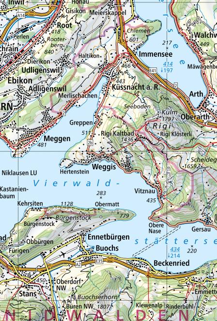 Produktbild Generalkarte der Schweiz 300000