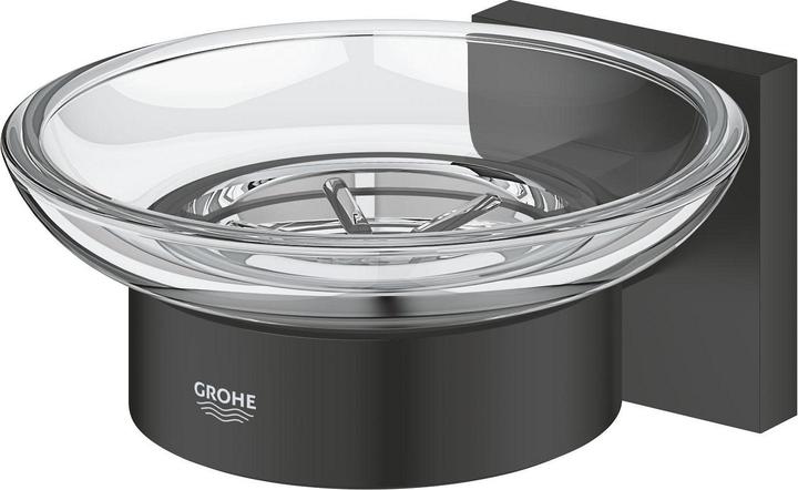 Produktbild Grohe Start Cube QuickFix Seifenschale mit Halter, kleben oder bohren, mattschwarz