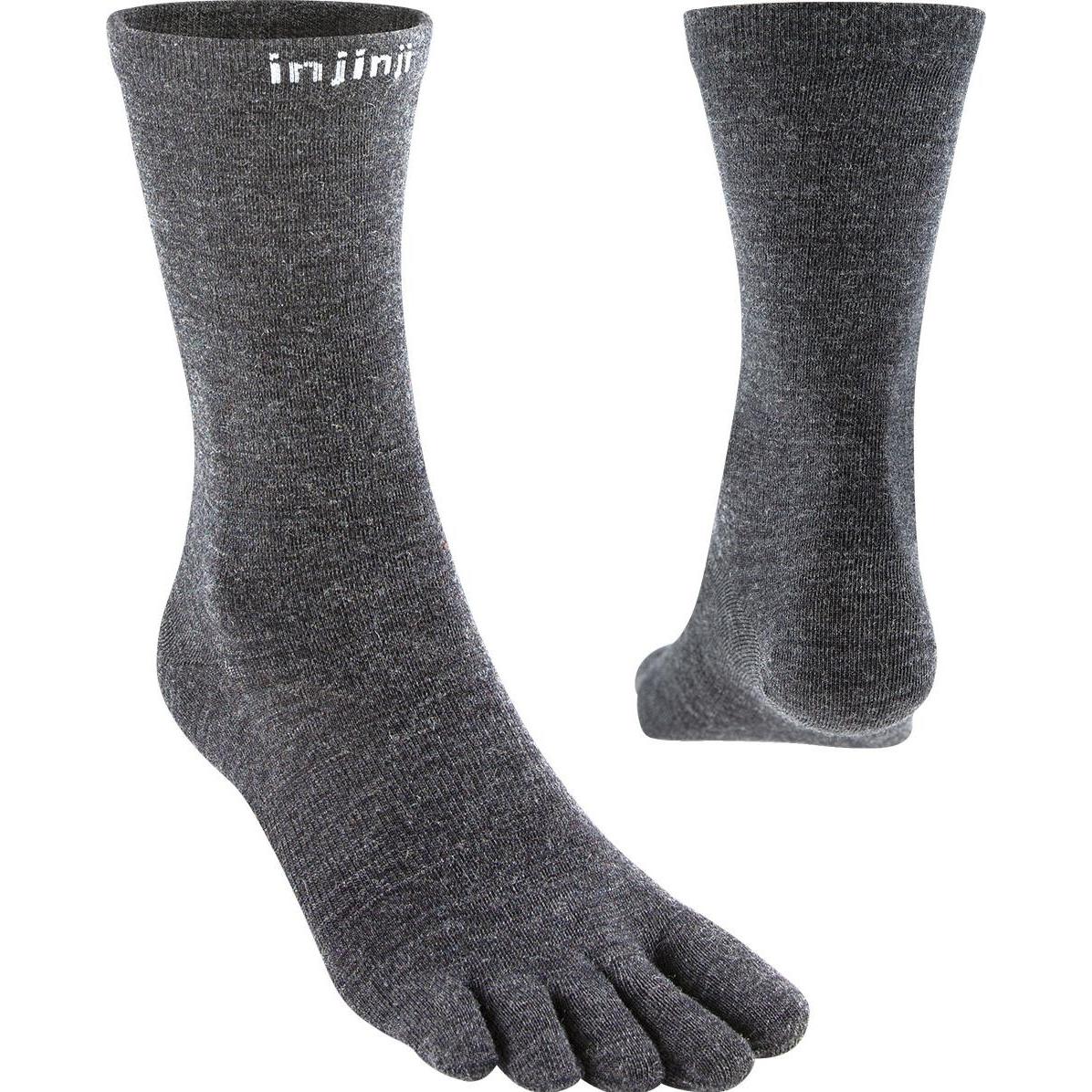 Thumbnail - Injinji, Herren, Sportsocken, Liner Crew Wool (47.5, 48), Grau