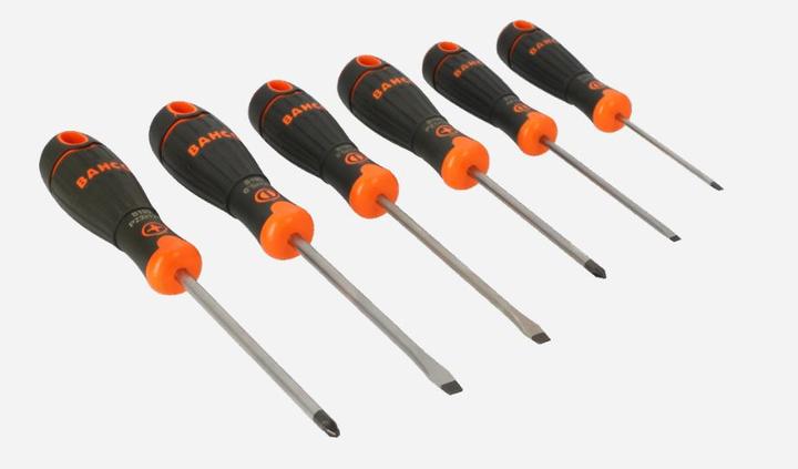 Produktbild Bahco BahcoFIT Schraubendreher-Satz für Schlitz- und Pozidriv-Schrauben mit Gummigriff - 6-teilig (Pozidriv-Kreuzschlitz (PZ))