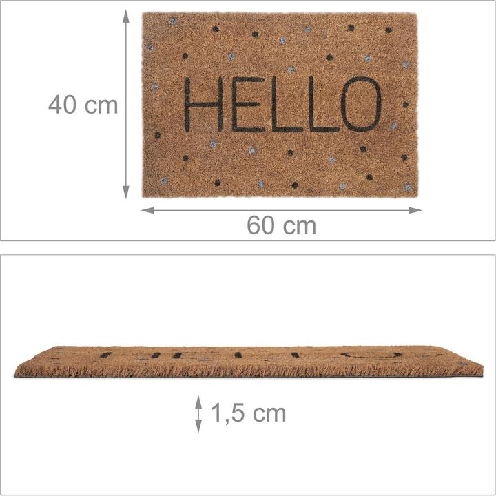 Produktbild Relaxdays Fussmatte (60 x 40 x 1.5 cm)