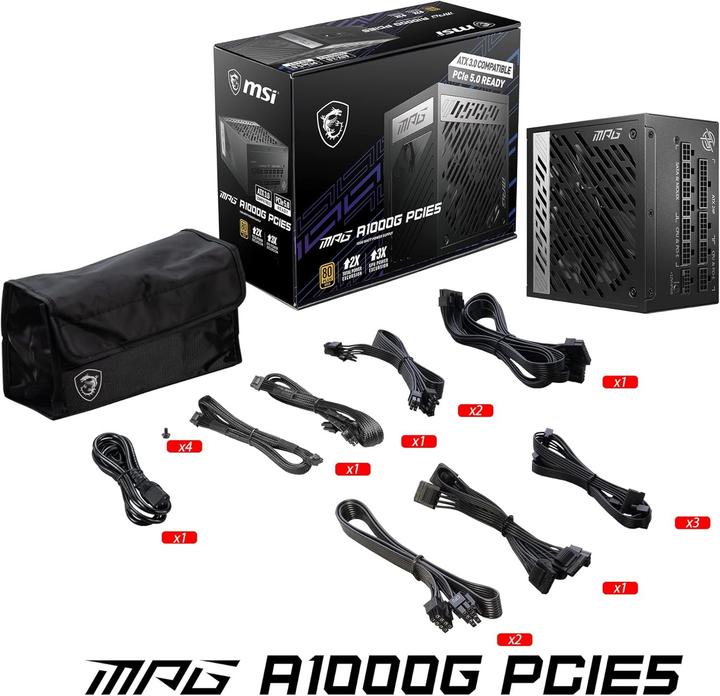 Actual product image MSI MPG A1000G PCIE5 (1000 W)