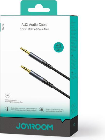 Produktbild Joyroom Stereo-Audiokabel AUX 3,5 mm Miniklinke 1,2 m schwarz (SY-A08) (1.20 m, 3.5mm Klinke (AUX))