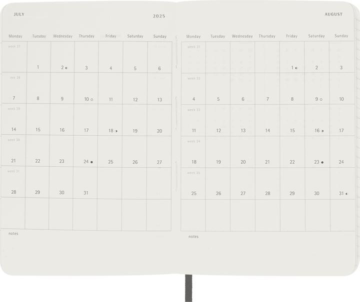 Immagine prodotto Moleskine Calendario giornaliero (A6, Tascabile, Inglese)