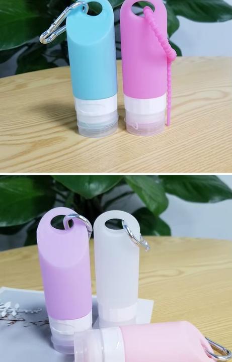 Actual product image Swissdetector kit of portable silicone travel bottles - waterproof - 58 ml (Hygiene product)