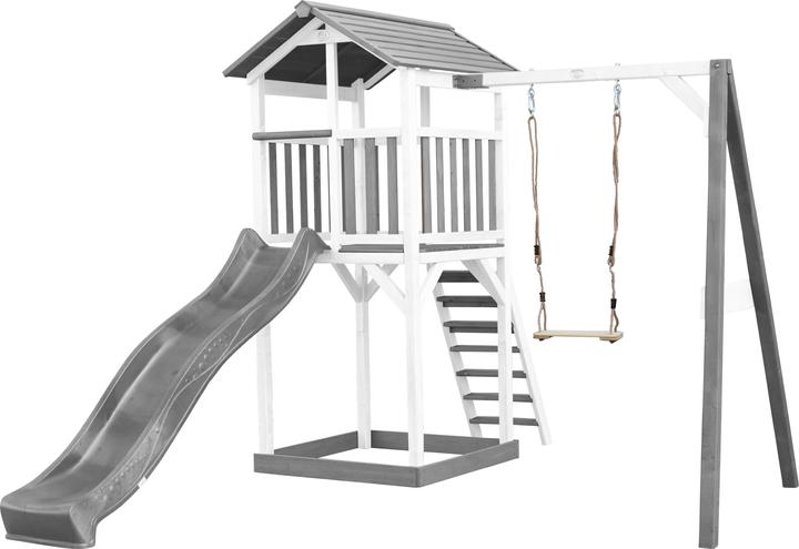 Produktbild Axi Beach Tower Spielturm mit Einzelschaukel - Graue Rutsche