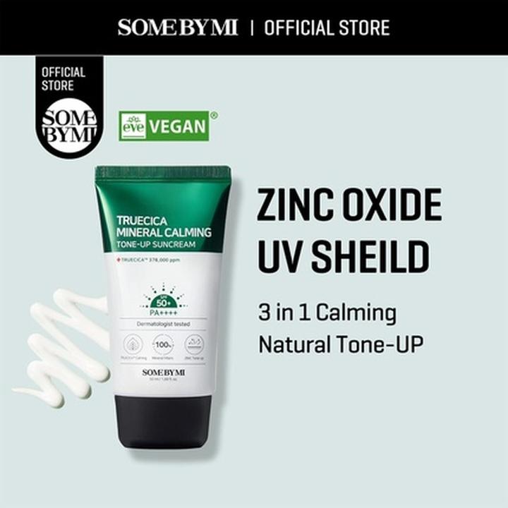 Image du produit Some By Mi Truecica Mineral Calming Suncream Crème solaire pour le visage avec écran solaire Spf50+ Pa++++ 50Ml (Crème solaire visage, SPF 50+, 50 ml)