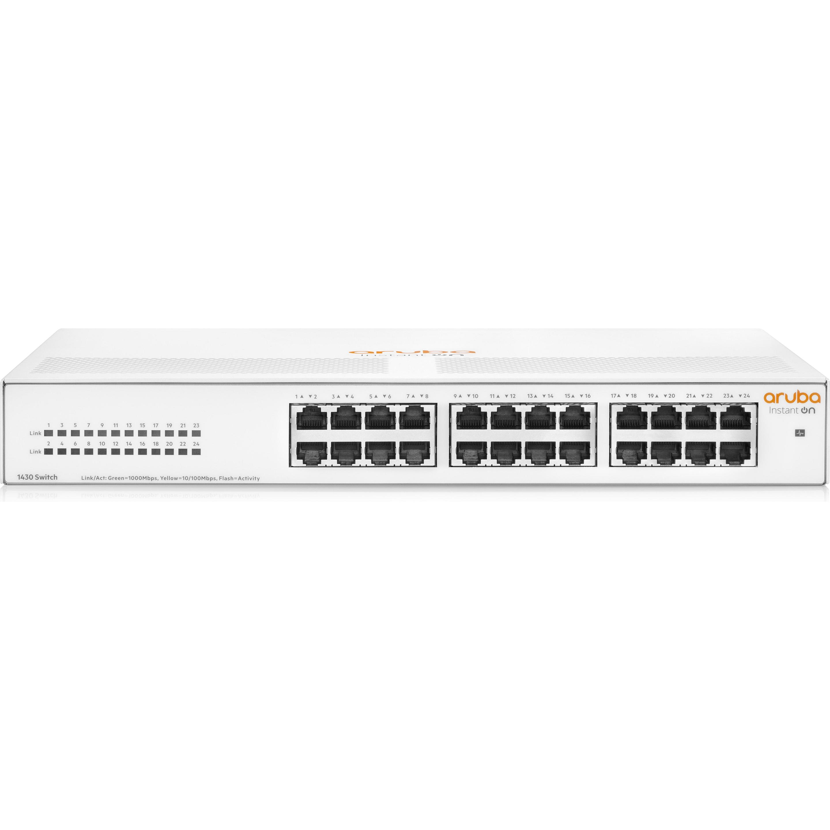 Aruba Switch Instant On 1430 R8R49A (24 porte), Switch di rete, Bianco
