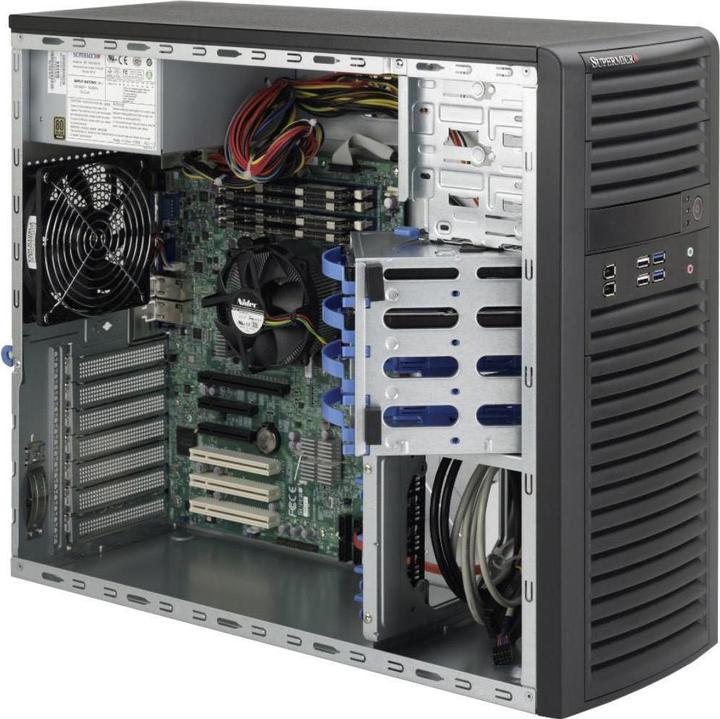 Produktbild Supermicro SC732D4F-903B: Servergeh. Tower (ATX, E-ATX, mATX)