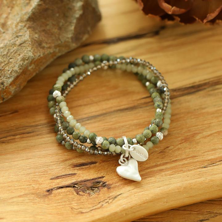 Image du produit Andreani Bracelet en jaspe brun véritable (8 cm, Pierres)