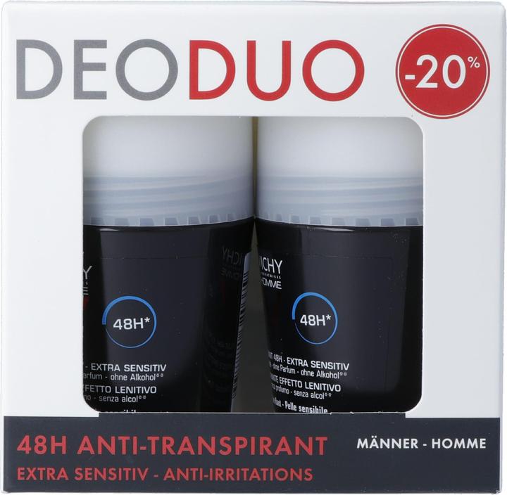 Image du produit Vichy Homme déo peau sensible 48h duo -20% (Roll-on, 50 ml)