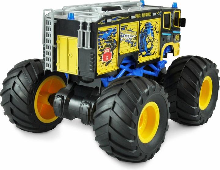 Produktbild Amewi Monster Feuerwehr Elektro Brushed Monster Truck 2WD 1:18 RTR blau (RTR Ready-to-Run)