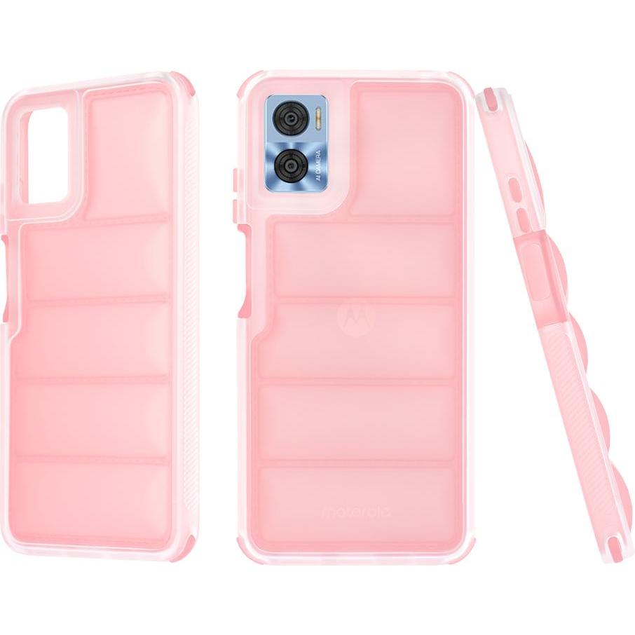 Techsuit - Wave Shield - Motorola Moto E22 / Moto E22i - Pink (Motorola Moto E22i, Motorola Moto E22), Cover smartphone, Pink