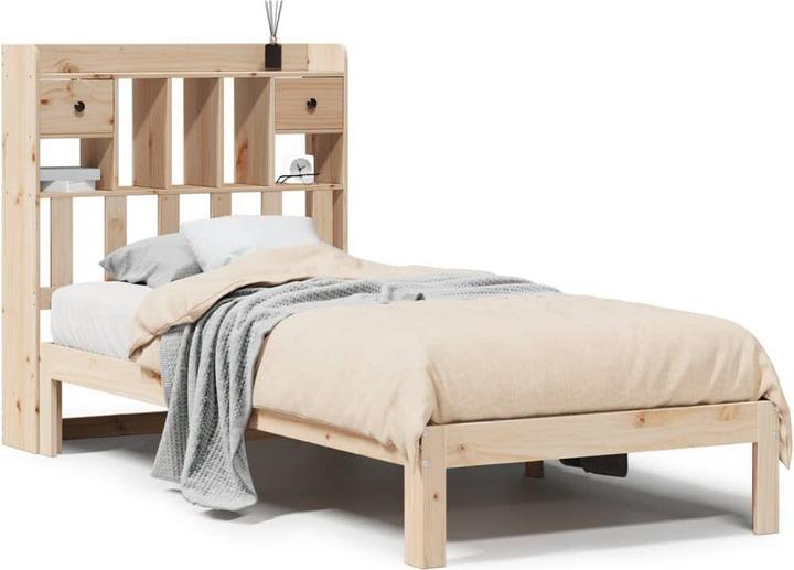 Produktbild vidaXL Bett mit Regal (90 x 200 cm)