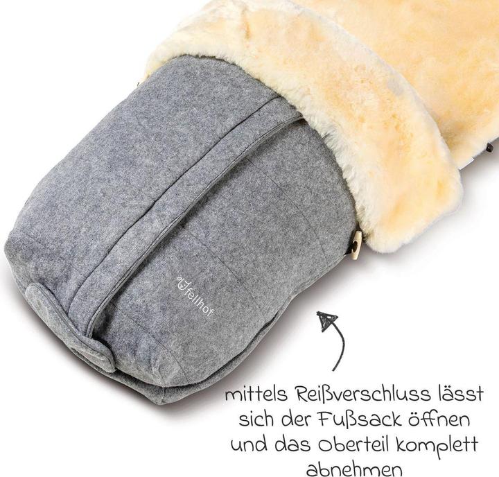 Actual product image Fellhof Kinderwagenfellsack Cortina Filz / Lammfell-Fusssack