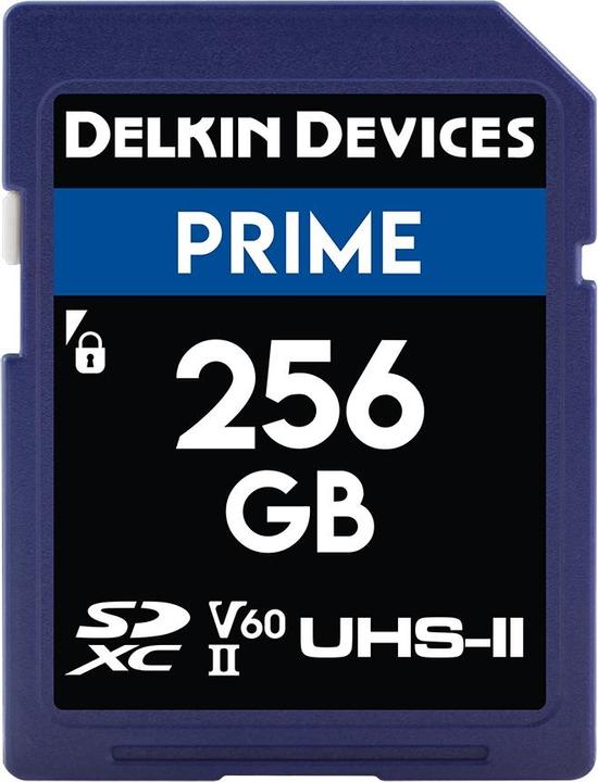 Actual product image Delkin PRIME UHS-II (V60) 256GB R:280MB/s W:150MB/s (256 GB, SDXC, UHS-II)