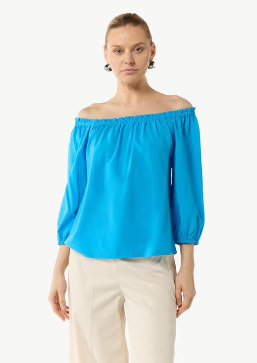 Actual product image Comma Bluse Carmen-Bluse aus Lyocellmix mit elastischem Ausschnitt (32)