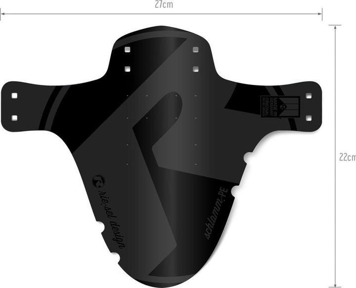 Actual product image riesel design Splash guard with packing/cable tie (Front mudguard)
