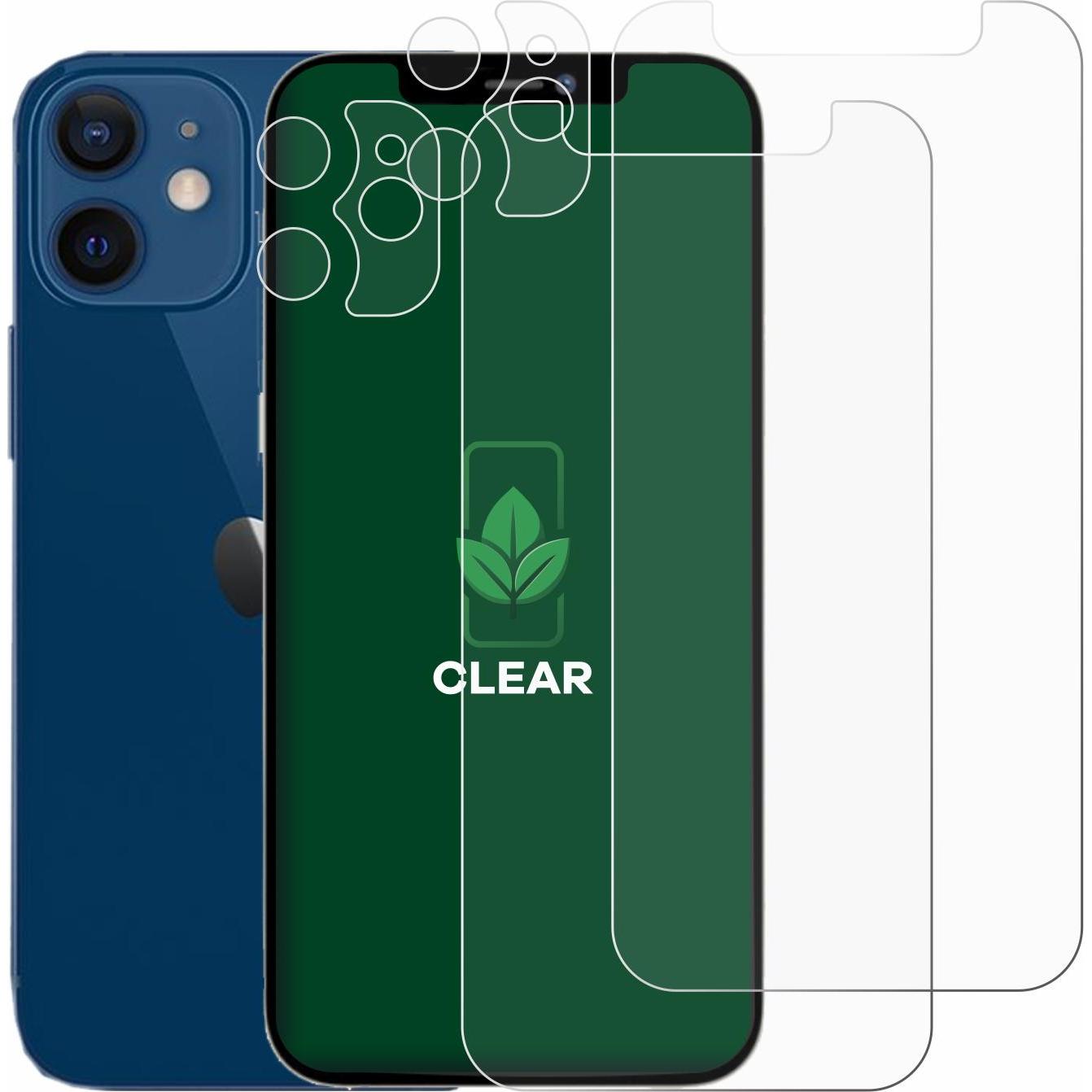 Thumbnail - ScreenLeaf Schutzfolie nachhaltiger Displayschutz Displayschutzfolie Folie Klar Transparent (2 Stück, Apple iPhone 12 mi...