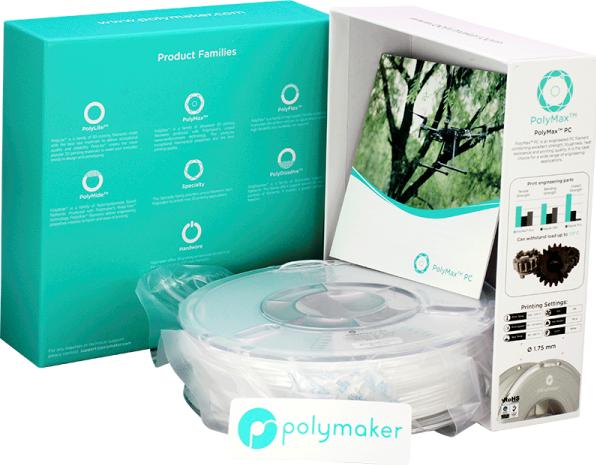 Produktbild Polymaker PCMax™ (Carbon, 1.75 mm, 750 g, Weiss)